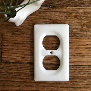 White porcelain socket covers